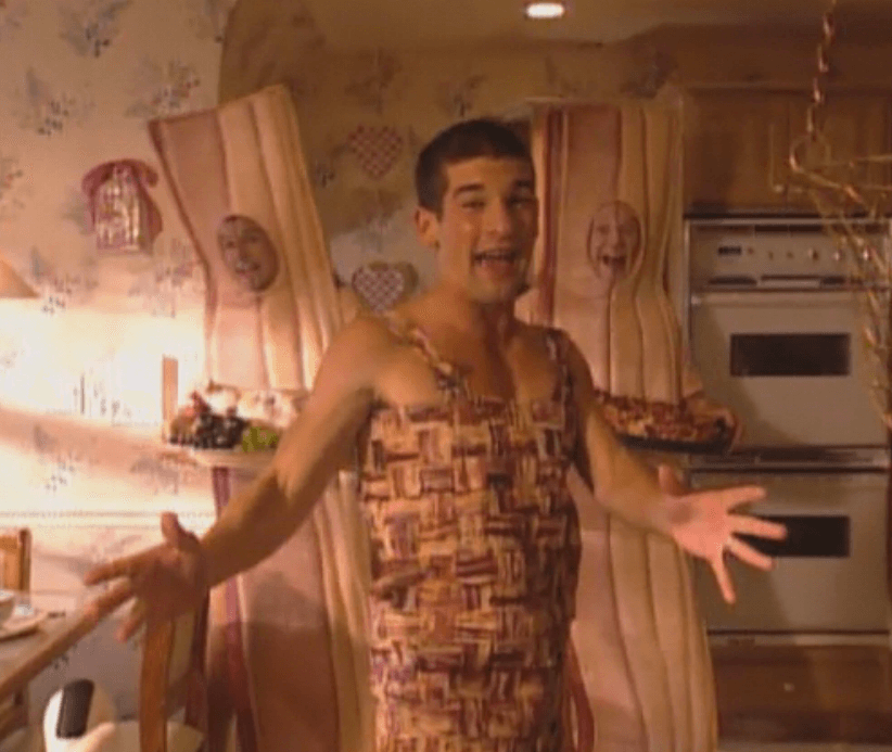 Man In Bacon Dress Sings About Bacon
