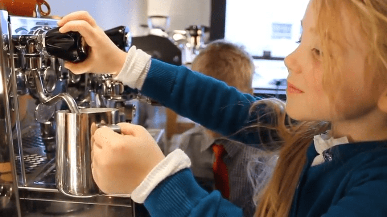 Watch Tiny Kids Make Professional Expresso
