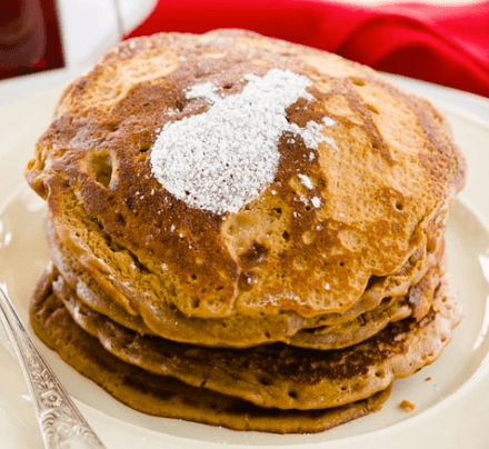 Gingerbread Cupcake Batter Pancakes