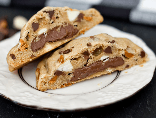 Nutella-Filled Everything Cookies