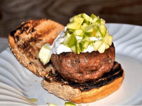 Luscious Lamb Burgers with Apple Relish