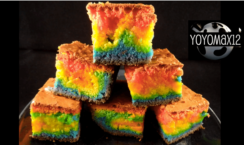 Tie-Dye White Chocolate Blondies