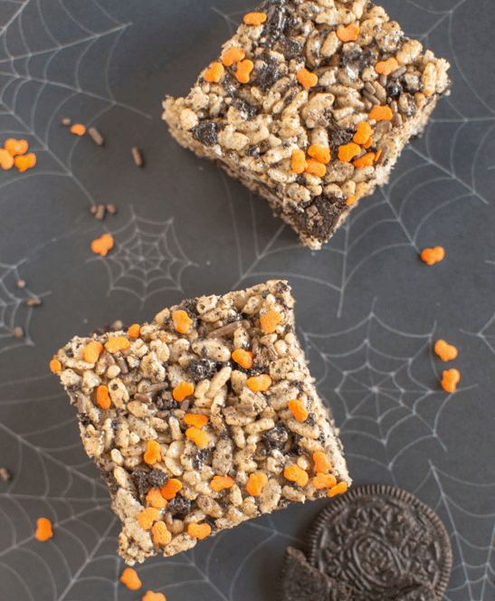 Funky Pumpkin Spice Rice Crispie Treats