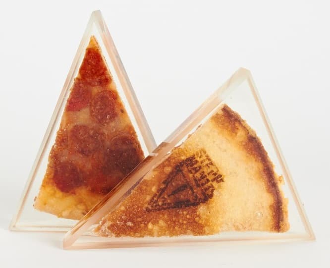 Pizza Encased in Lucite
