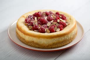 Awesome Almond Raspberry Cheesecake