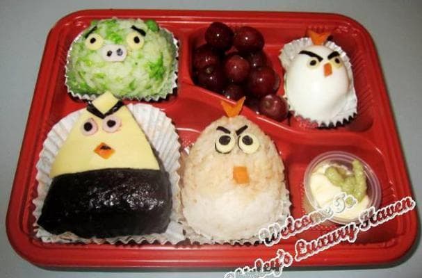 Adorable Angry Birds Onigiri Bento Box