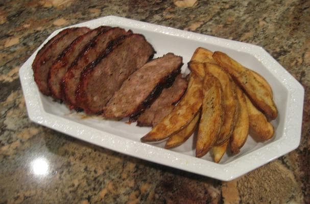 Smoky BBQ Meatloaf With Steak Fries