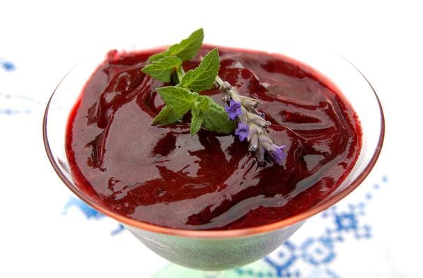 Beautiful Blackberry  Lavender Sorbet