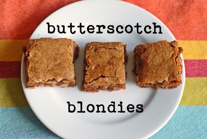Bake Now and Repent Later Butterscotch Blondies