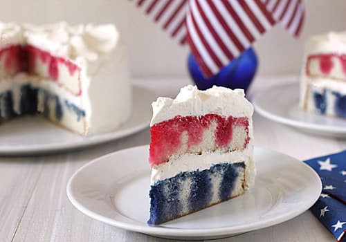 Celebrate the 4th of July with a Patriotic Poke Cake
