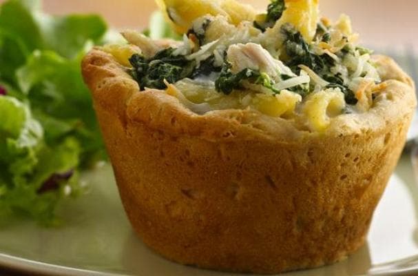 Amazing Chicken Alfredo Pasta Pies