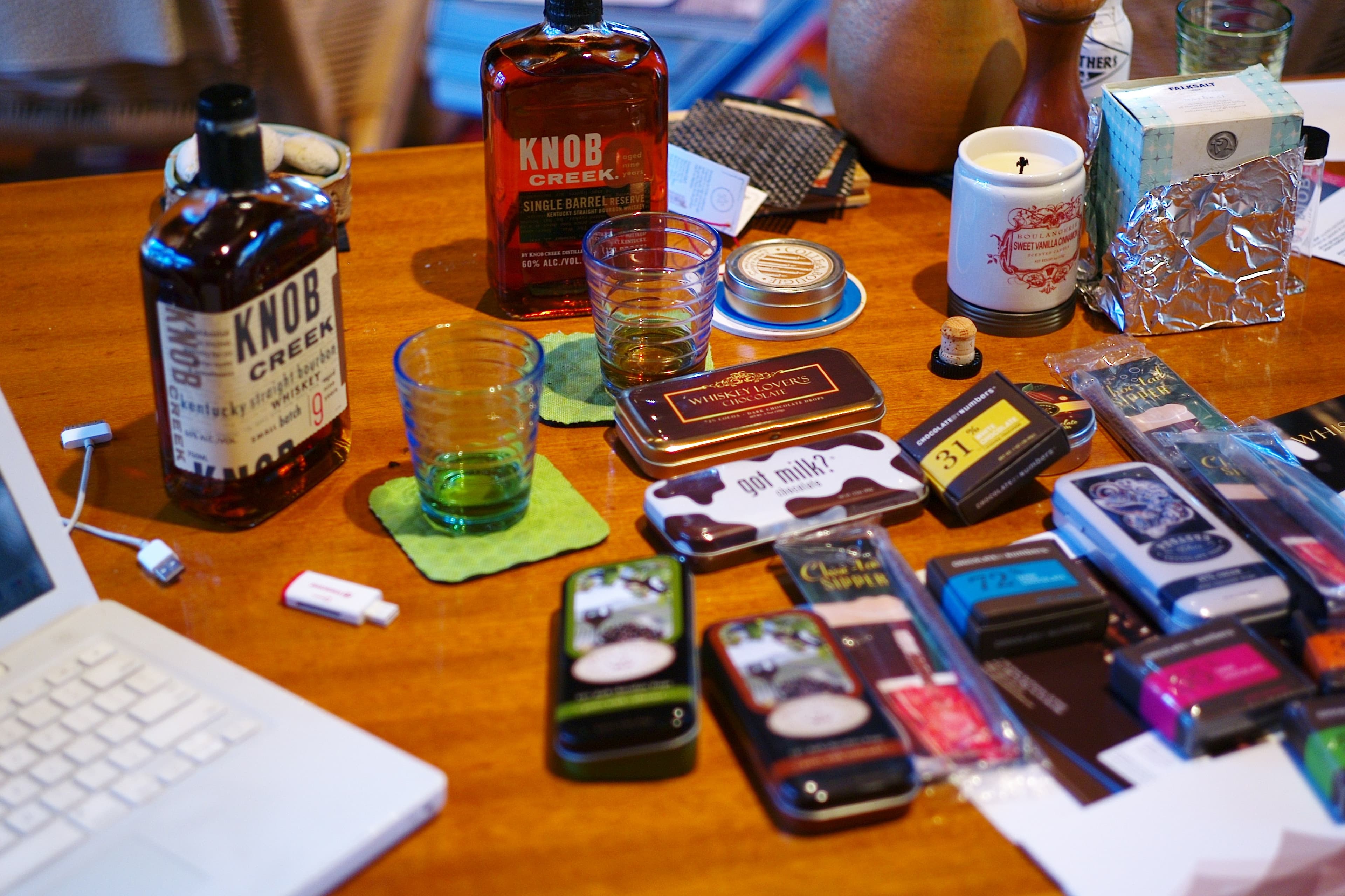 A Happy Thanksgiving tasting of Chocolate and Knob Creek Bourbon