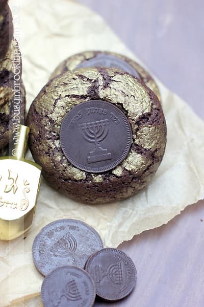 Gilded Chocolate Cookies are a Hanukkah Treat