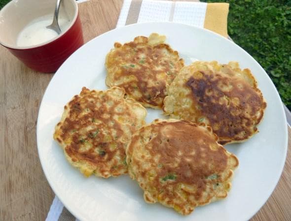 Corn Fritters with Lime Aioli