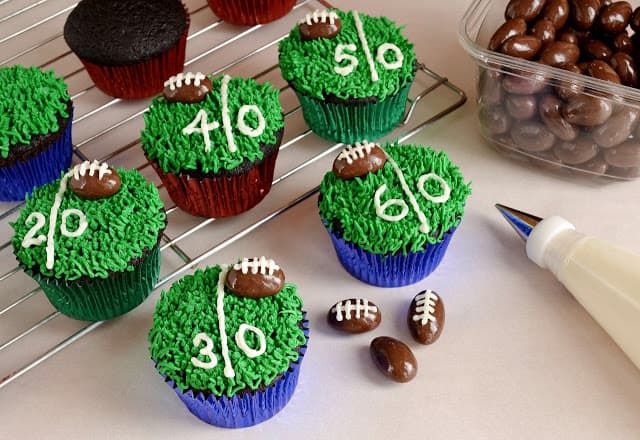 Championship Football Cupcakes