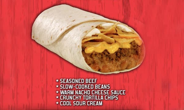 del taco nacho crunch burrito