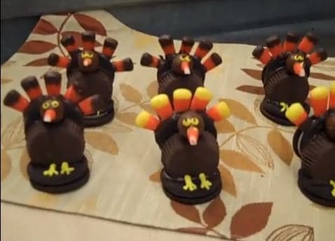 Delicious Peanut Butter Cup Turkey Cupcakes