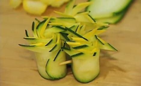 Make These Cool Edible Garnishes: Zucchini Pinwheels