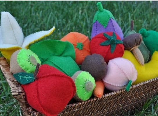 Etsy Crush: Felt Food Rainbow Of Fruits and Vegetables
