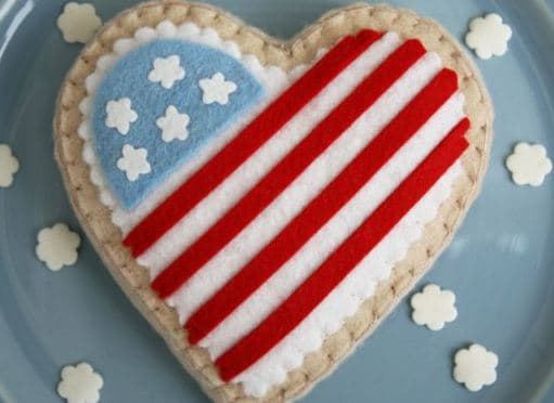 Etsy Crush: Felted American Flag Patriotic Cookies