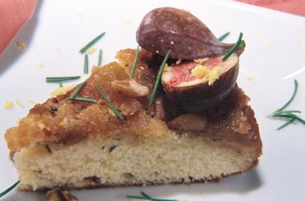 Fig,Walnut, Rosemary Upside Down Cake