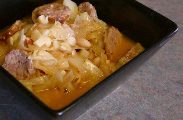 Game Day Bratwurst Cabbage Soup