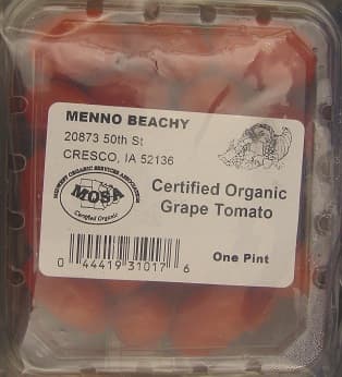 Food Recall: Menno Beachy Grape Tomatoes