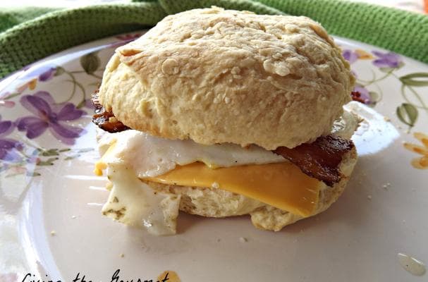 Homemade Bacon Egg and Cheese Biscuit