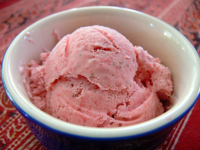 No-Churn Strawberry Ice Cream with Mini Chocolate Chips