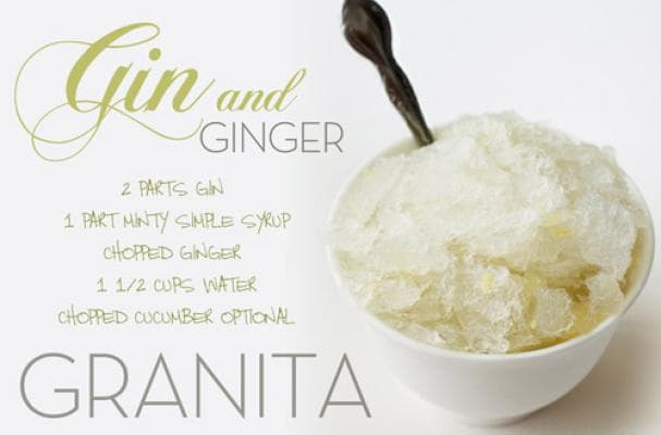 Gin and Ginger Granita is A Boozy Delight