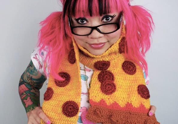 Pepperoni Pizza Scarf 