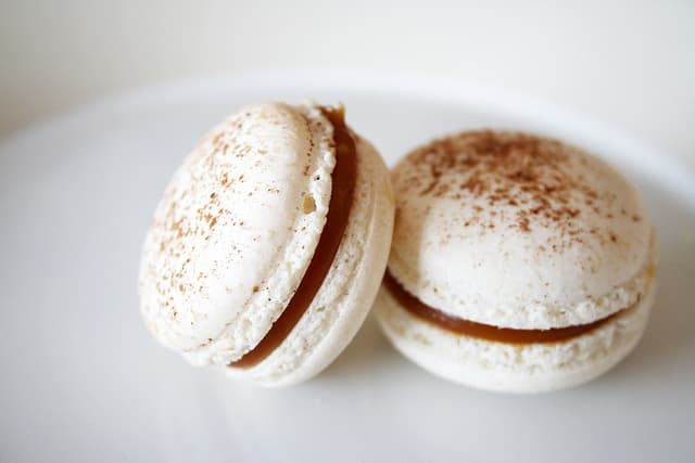 salted caramel macarons
