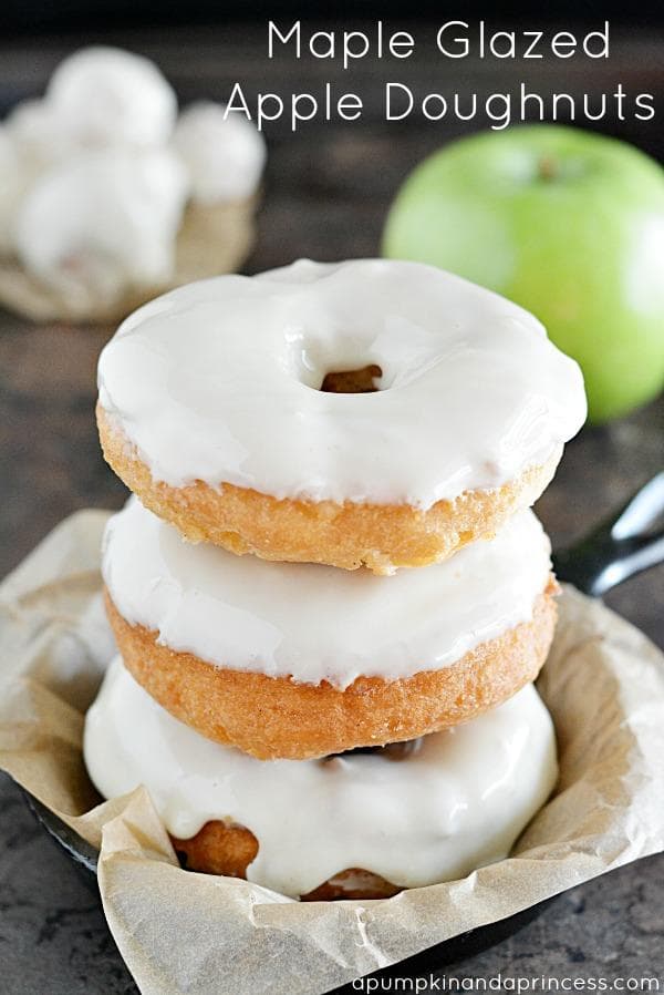 Maple-Glazed Apple Doughnuts