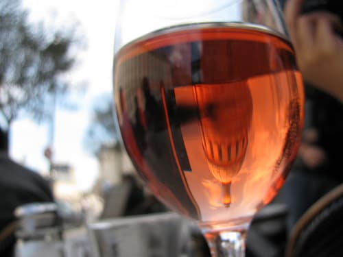 Glass of Rose wine