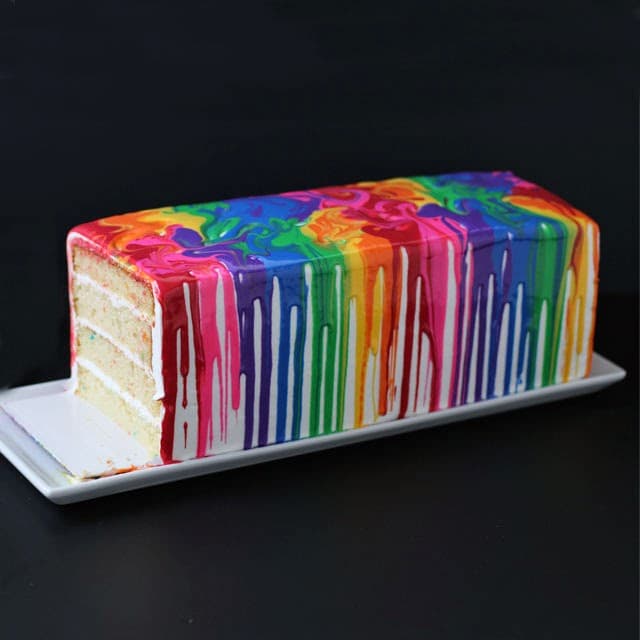 Paint Palette Rainbow Cake