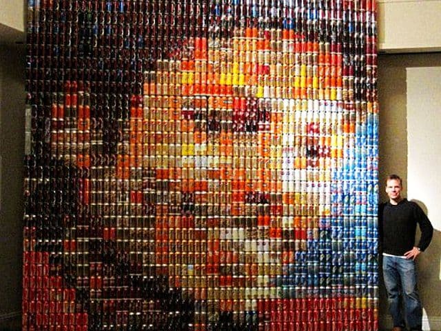 Michael Jackson Soda Can Portrait
