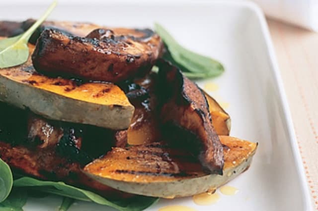 Barbecued Mushroom and Pumpkin Salad