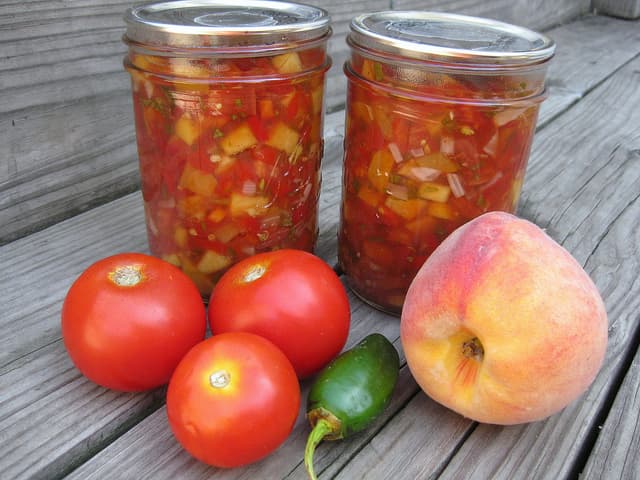 Addicting Peach and Tomato Salsa