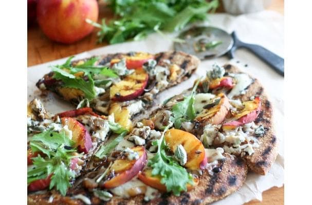 Must Try: Rustic Grilled Peaches Pizza