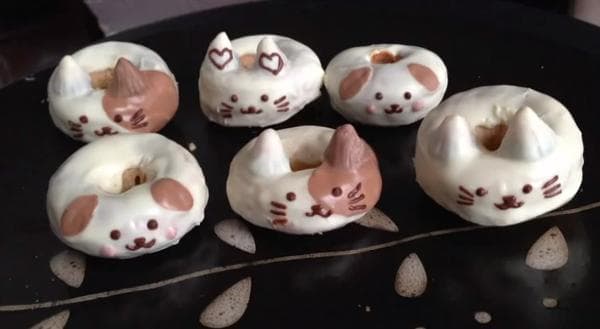 Cute Kitty Cat and Dog Donuts