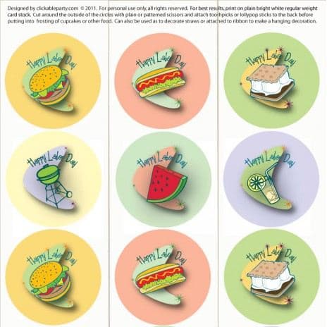 Free Labor Day BBQ Printables