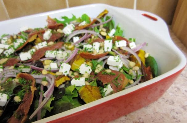 New Fall Favorite: Roasted Pumpkin, Prosciutto and Goat Cheese Salad