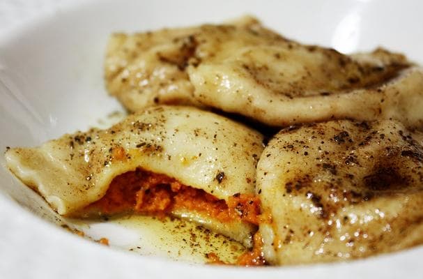 Pumpkin Ravioli with Browned Butter Sage
