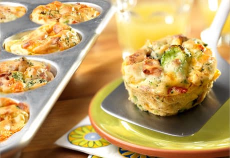 Quick and Easy Mini Broccoli and Bacon Quiches