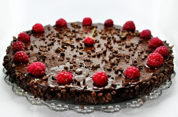 Raw Vegan Chocolate Raspberry Cake
