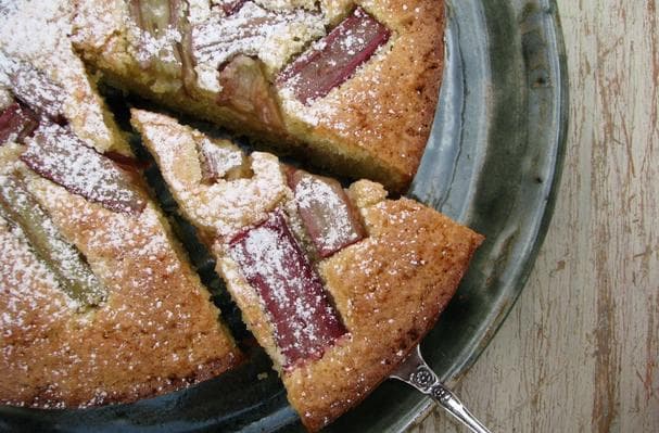 Gluten Free Rhubarb Lemon and Almond Cake