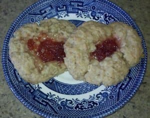 Rockin' Rhubarb Jam Filled Oatmeal Cookies