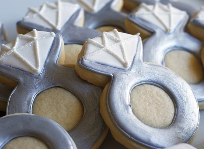 engagement ring cookies