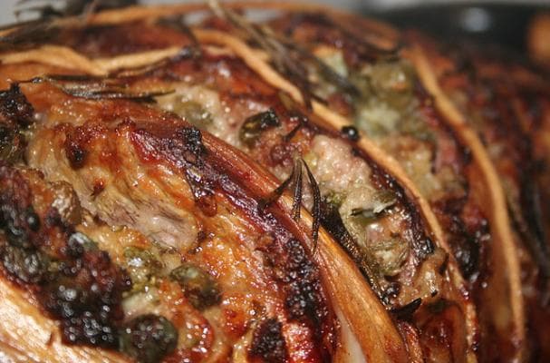Garlic Rosemary Roasted Leg Of Lamb
