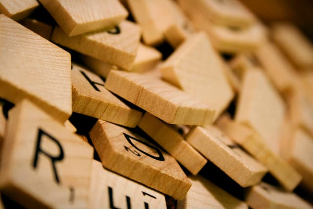 scrabble letter tiles